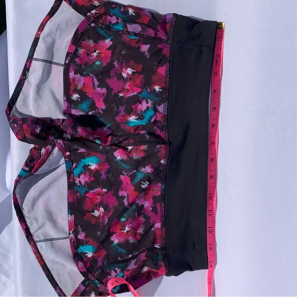 Lululemon Speed Short Mini Midnight Bloom Black Deep Fuchsia W7A19S NO LINER / 4 - Picture 7 of 14
